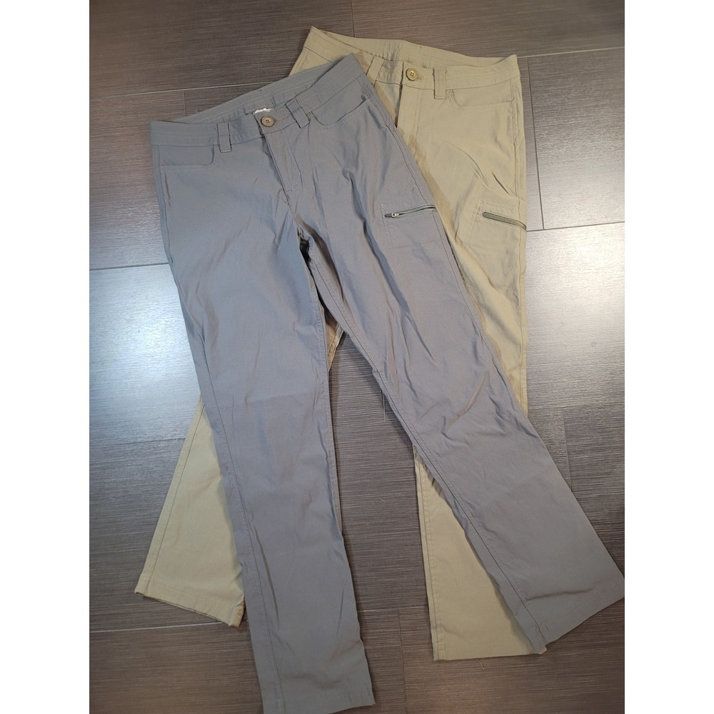 Eddie Baure set of 2 hiking pants stretch  waterproof size 6 green and black
